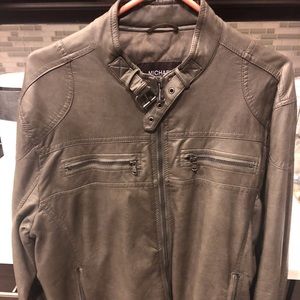 Men’s Grey leather jacket